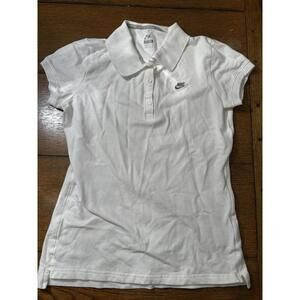 Nike Large Women’s White Short Sleeve Polo Shirt
